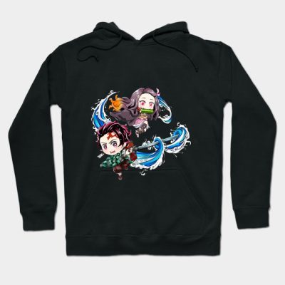 Tanjiro And Nezuko Kamado Chibi Hoodie Official Demon Slayer Merch