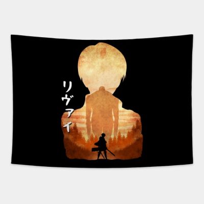 Minimalist Silhouette Levi Tapestry Official Demon Slayer Merch