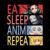 Eat Sleep Anime Repeat Throw Pillow Official Demon Slayer Merch