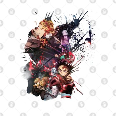 Demon Slayer Kimetsu No Yaiba Fan Art Design Throw Pillow Official Demon Slayer Merch