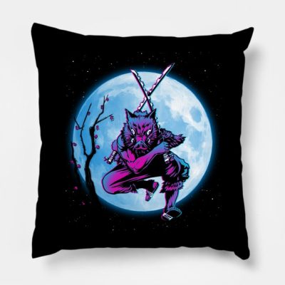 Inosuke Under The Moon Throw Pillow Official Demon Slayer Merch