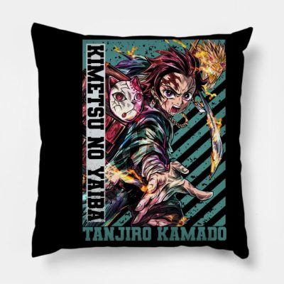 Tanjiro Kamado Demon Slayer Throw Pillow Official Demon Slayer Merch