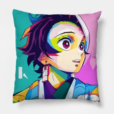 Tanjiro Demon Slayer Throw Pillow Official Demon Slayer Merch