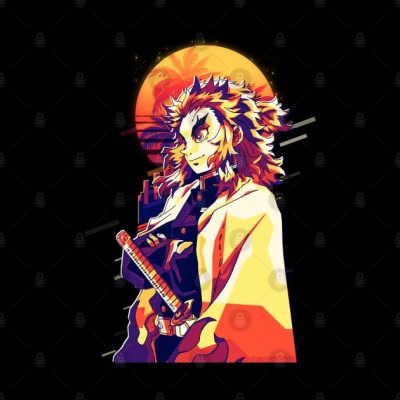 Kyojuro Rengoku Demon Slayer Throw Pillow Official Demon Slayer Merch