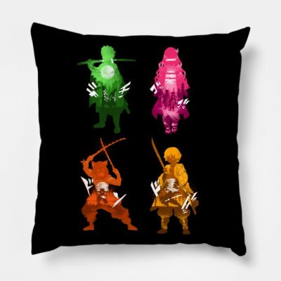 Demon Slayer Set Throw Pillow Official Demon Slayer Merch