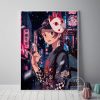 Poster Anime Demon Slayer Figures Tanjirou Nezuko Colorful Street Art Wall Picture Canvas Painting for Living 2 - Demon Slayer Store