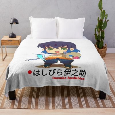 Inosuke Hashibira Demon Slayer Throw Blanket Official Demon Slayer Merch