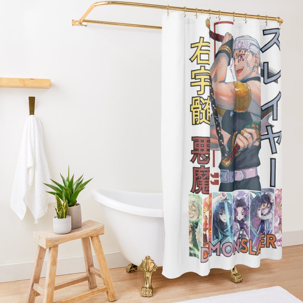 Demon Slayer Tengen Uzui Shower Curtain Official Demon Slayer Merch