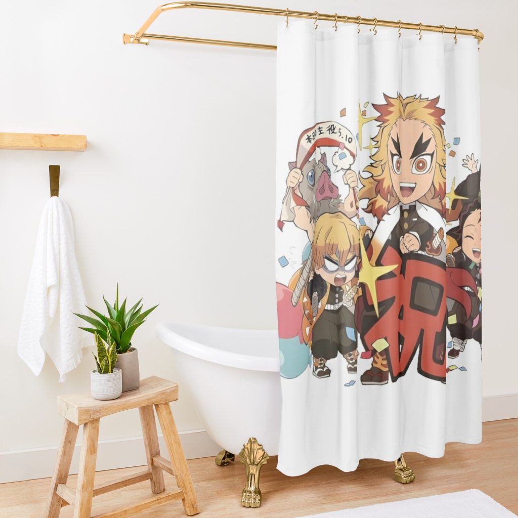 Ds Play Shower Curtain Official Demon Slayer Merch