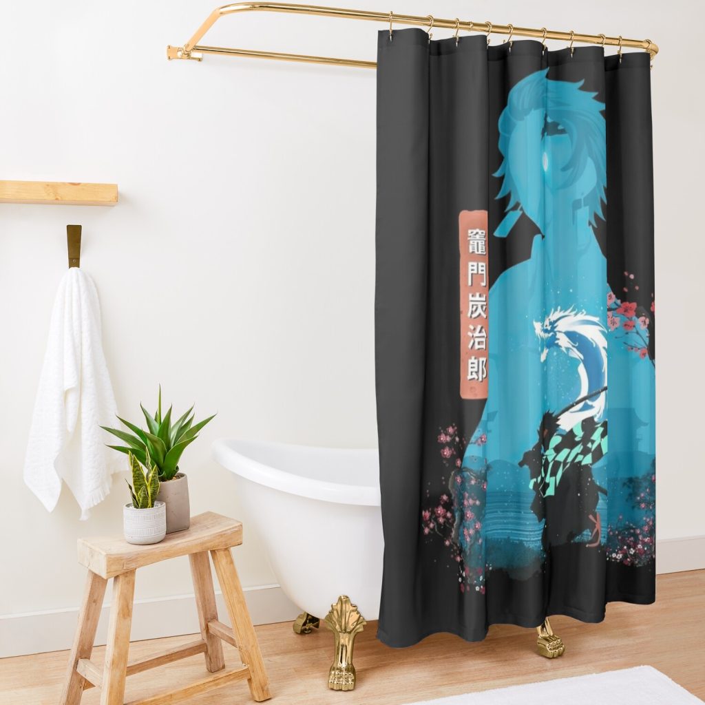 Epic Tanji Shower Curtain Official Demon Slayer Merch