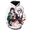 2023 Kimetsu No Yaiba Demon Slayer Men Women Sweatshirts 3D Printed Casual Boy Girl Kids Hoodies - Demon Slayer Store