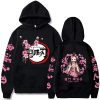 Anime Demon Slayer Hoodies Kamado Nezuko Kimetsu No Yaiba Streetwear Sweatshirts Hoodie Oversized Cozy Tops Pullovers 13 - Demon Slayer Store