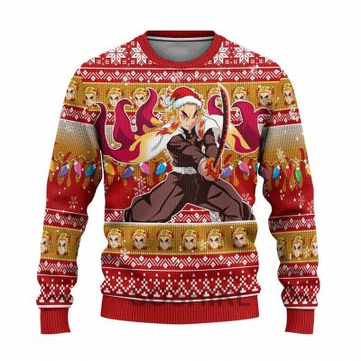 Demon Slayer Anime Ugly Christmas Sweater Kawaii Xmas Sweatshirt Harajuku Hoodie Funny 3d Fashion Pullovers Hip 17 - Demon Slayer Store