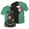 New Demon Slayer T Shirts Anime Kimetsu No Yaiba 3D Print Streetwear Men Women Fashion Oversized 9 - Demon Slayer Store
