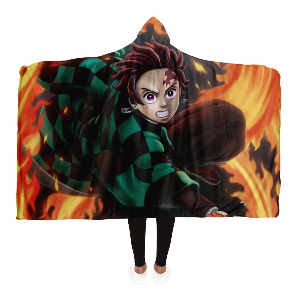 3858ec4f72b401b3ac22261e26b37266 hoodedBlanket view4 - Demon Slayer Store