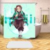 Anime Demon Slayer 3D Printed Shower Curtains Bath Products Bathroom Decor with Hooks Waterproof 05 - Demon Slayer Store