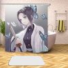 Anime Demon Slayer 3D Printed Shower Curtains Bath Products Bathroom Decor with Hooks Waterproof 05 14 - Demon Slayer Store