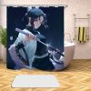 Anime Demon Slayer 3D Printed Shower Curtains Bath Products Bathroom Decor with Hooks Waterproof 05 2 - Demon Slayer Store