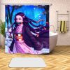 Anime Demon Slayer 3D Printed Shower Curtains Bath Products Bathroom Decor with Hooks Waterproof 05 7 - Demon Slayer Store