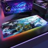 Anime Demon Slayer Mouse Pad Gaming RGB Mousepad Large Speed Gamer Mause Mat LED Backlight Gaming 11 - Demon Slayer Store