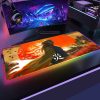 Anime Demon Slayer Mouse Pad Gaming RGB Mousepad Large Speed Gamer Mause Mat LED Backlight Gaming 12 - Demon Slayer Store