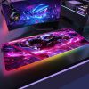 Anime Demon Slayer Mouse Pad Gaming RGB Mousepad Large Speed Gamer Mause Mat LED Backlight Gaming 14 - Demon Slayer Store