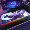 Anime Demon Slayer Mouse Pad Gaming RGB Mousepad Large Speed Gamer Mause Mat LED Backlight Gaming 3 - Demon Slayer Store