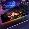 Anime Demon Slayer Mouse Pad Gaming RGB Mousepad Large Speed Gamer Mause Mat LED Backlight Gaming 4 - Demon Slayer Store