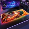 Anime Demon Slayer Mouse Pad Gaming RGB Mousepad Large Speed Gamer Mause Mat LED Backlight Gaming 5 - Demon Slayer Store