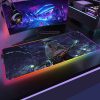 Anime Demon Slayer Mouse Pad Gaming RGB Mousepad Large Speed Gamer Mause Mat LED Backlight Gaming 6 - Demon Slayer Store