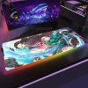 Anime Demon Slayer Mouse Pad Gaming RGB Mousepad Large Speed Gamer Mause Mat LED Backlight Gaming 7 - Demon Slayer Store