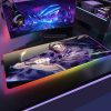 Anime Demon Slayer Mouse Pad Gaming RGB Mousepad Large Speed Gamer Mause Mat LED Backlight Gaming 8 - Demon Slayer Store