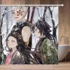 Anime Demon Slayer Waterproof Shower Curtains Cartoon Gif Bathroom Decoration with Hook 3D Print Bath Drapes 7 - Demon Slayer Store