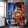 Japanese Demon Slayer Printed Shower Curtain Anime Cartoon 3D Mildew Proof Printed Polyester Fabric Waterproof With 1 - Demon Slayer Store