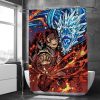 Japanese Demon Slayer Printed Shower Curtain Anime Cartoon 3D Mildew Proof Printed Polyester Fabric Waterproof With 4 - Demon Slayer Store