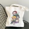 Shopper Shopping Bags Anime Demon Slayer Eco Daily Use Foldable Handbag Large Capacity Tote Bag Handbags 11 - Demon Slayer Store