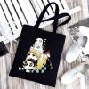 Women Nezuko Rengoku Canvas Tote Bags Demon Slayer Kimetsu No Yaiba Kamado Tanjirou Handbags Shoulder Bags 1 - Demon Slayer Store