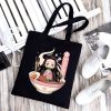 Women Nezuko Rengoku Canvas Tote Bags Demon Slayer Kimetsu No Yaiba Kamado Tanjirou Handbags Shoulder Bags 10 - Demon Slayer Store