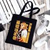 Women Nezuko Rengoku Canvas Tote Bags Demon Slayer Kimetsu No Yaiba Kamado Tanjirou Handbags Shoulder Bags 16 - Demon Slayer Store