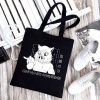 Women Nezuko Rengoku Canvas Tote Bags Demon Slayer Kimetsu No Yaiba Kamado Tanjirou Handbags Shoulder Bags 19 - Demon Slayer Store