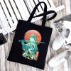 Women Nezuko Rengoku Canvas Tote Bags Demon Slayer Kimetsu No Yaiba Kamado Tanjirou Handbags Shoulder Bags 6 - Demon Slayer Store