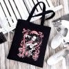 Women Nezuko Rengoku Canvas Tote Bags Demon Slayer Kimetsu No Yaiba Kamado Tanjirou Handbags Shoulder Bags 9 - Demon Slayer Store