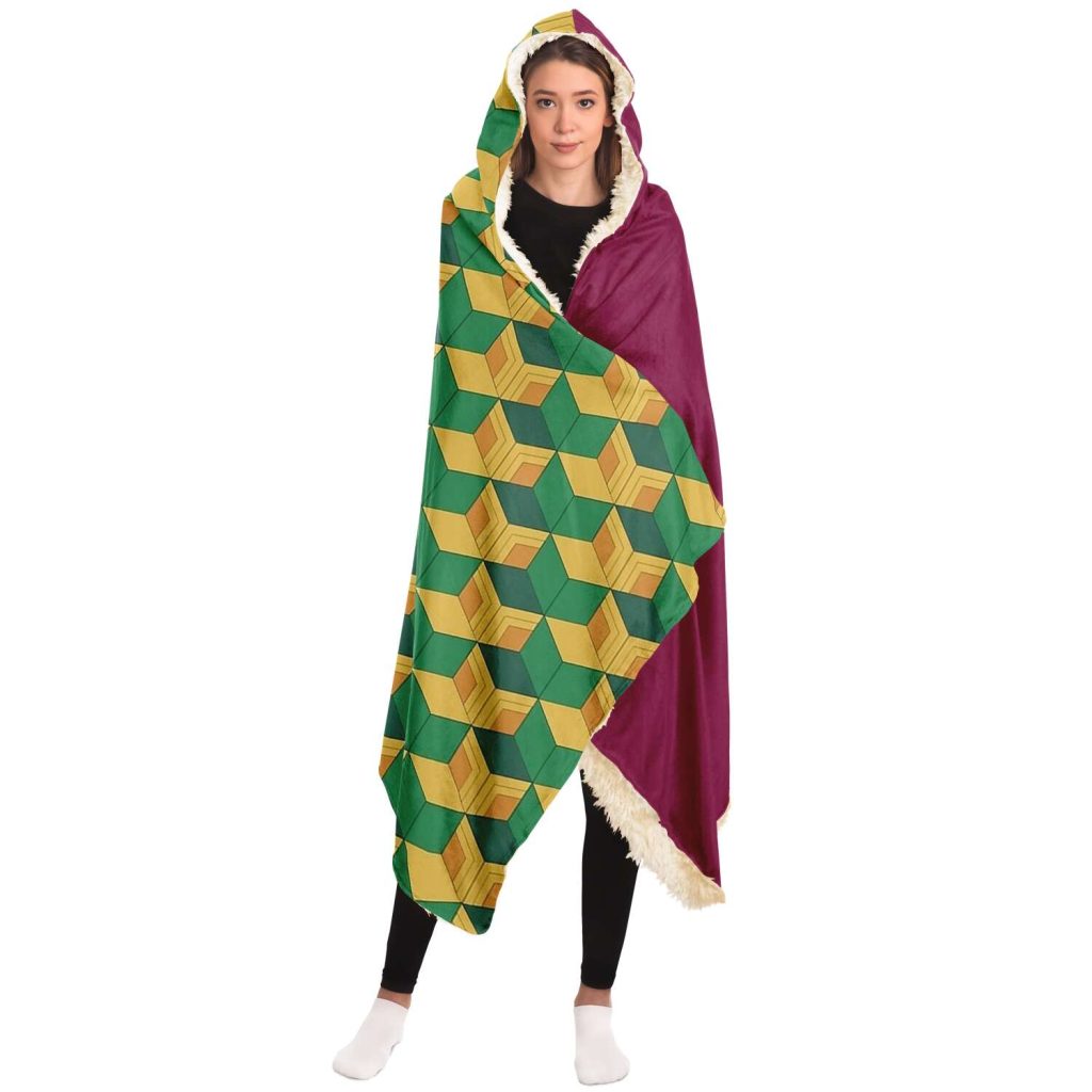 fd5f5da526593c6352f8e475c2ecdb4e hoodedBlanket view2 - Demon Slayer Store